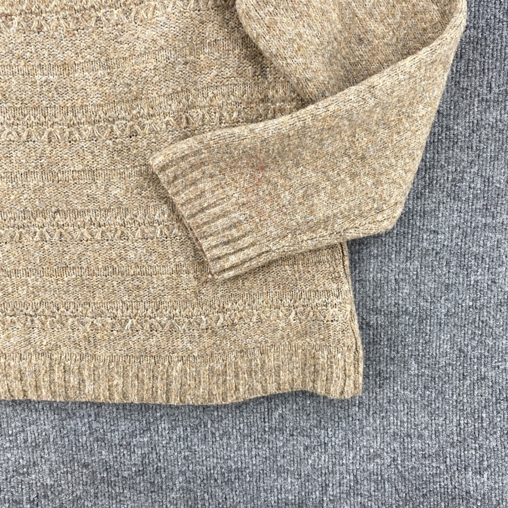 Croft & Barrow Sweater Womens XL Tan Marled Knit Raglan Sleeve Cottage Boho - Picture 6 of 8